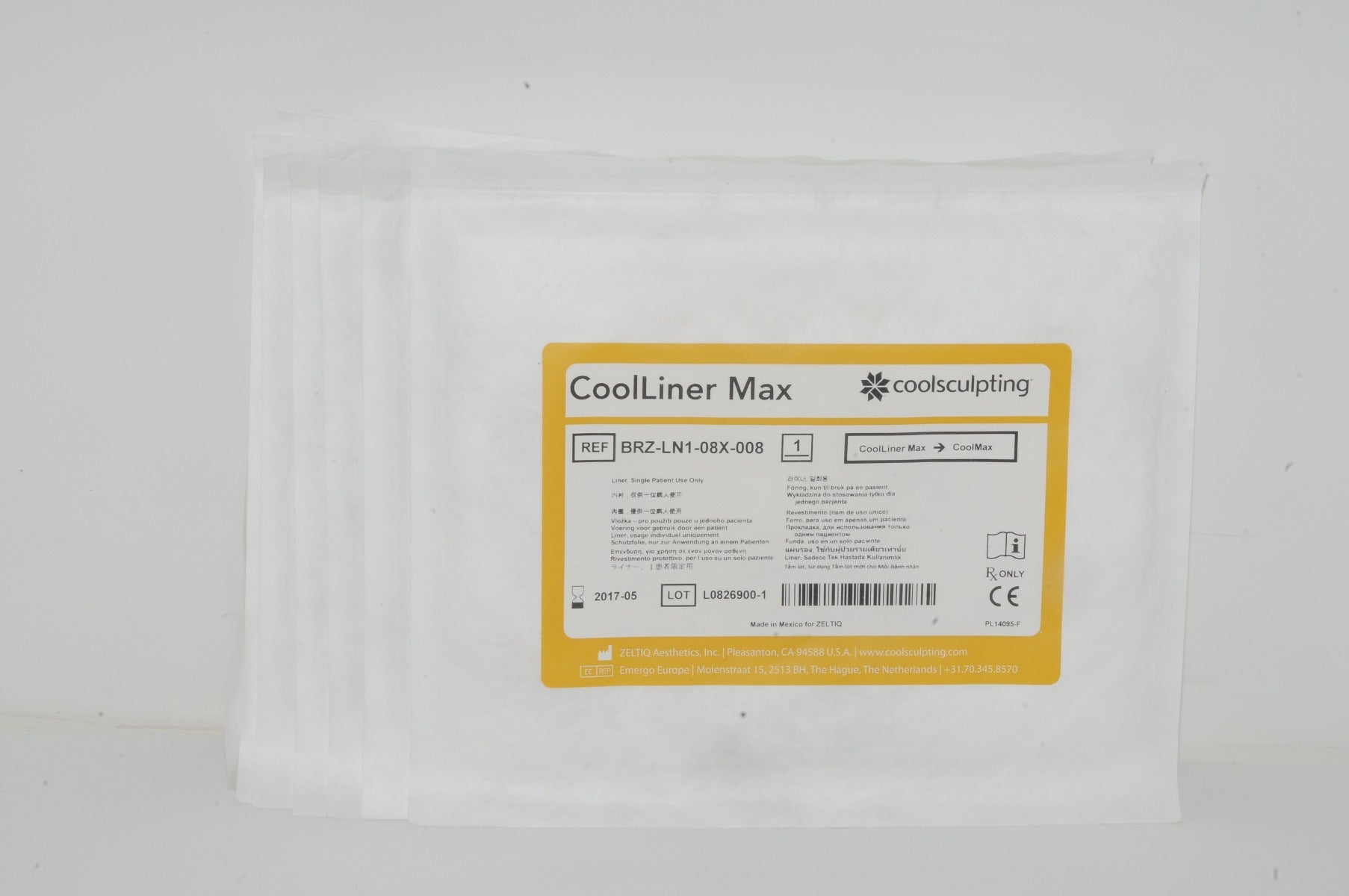 Zeltiq CoolSculpting CoolLiner Cool Max CoolMax Liner BRZ-LN1-08X-008 (x7 Pcs)