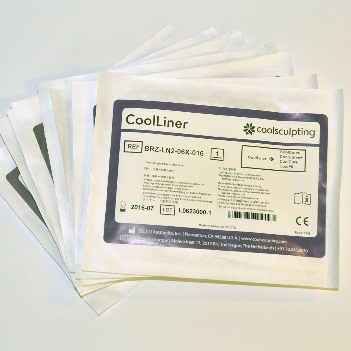 Zeltiq CoolSculpting CoolLiner Purple BRZ-LN2-06X-016 CoolCurve+ Lot of 8 Pcs