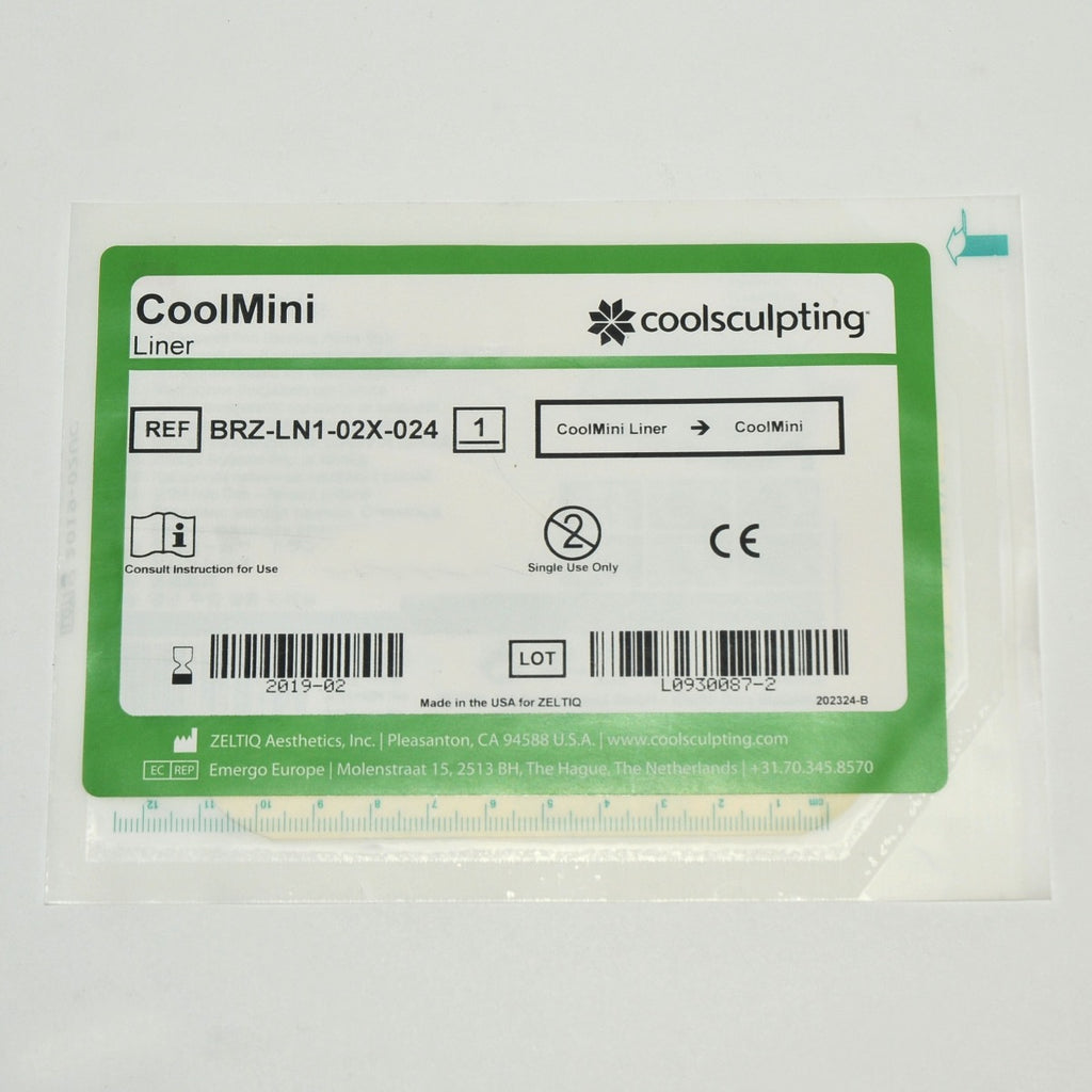 Zeltiq CoolSculpting CoolMini Liner BRZ-LN1-02X-024 CoolMax Exp:02/19 (x1 Pc)