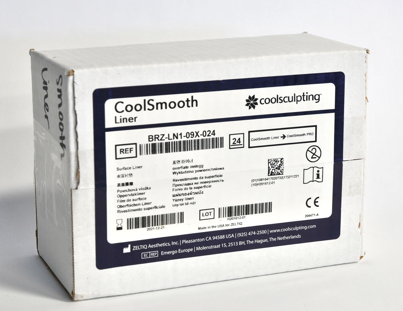 ZELTIQ Coolsculpting CoolSmooth PRO Liner BRZ-LN1-09X-024 Exp: 12/2021 **NEW**
