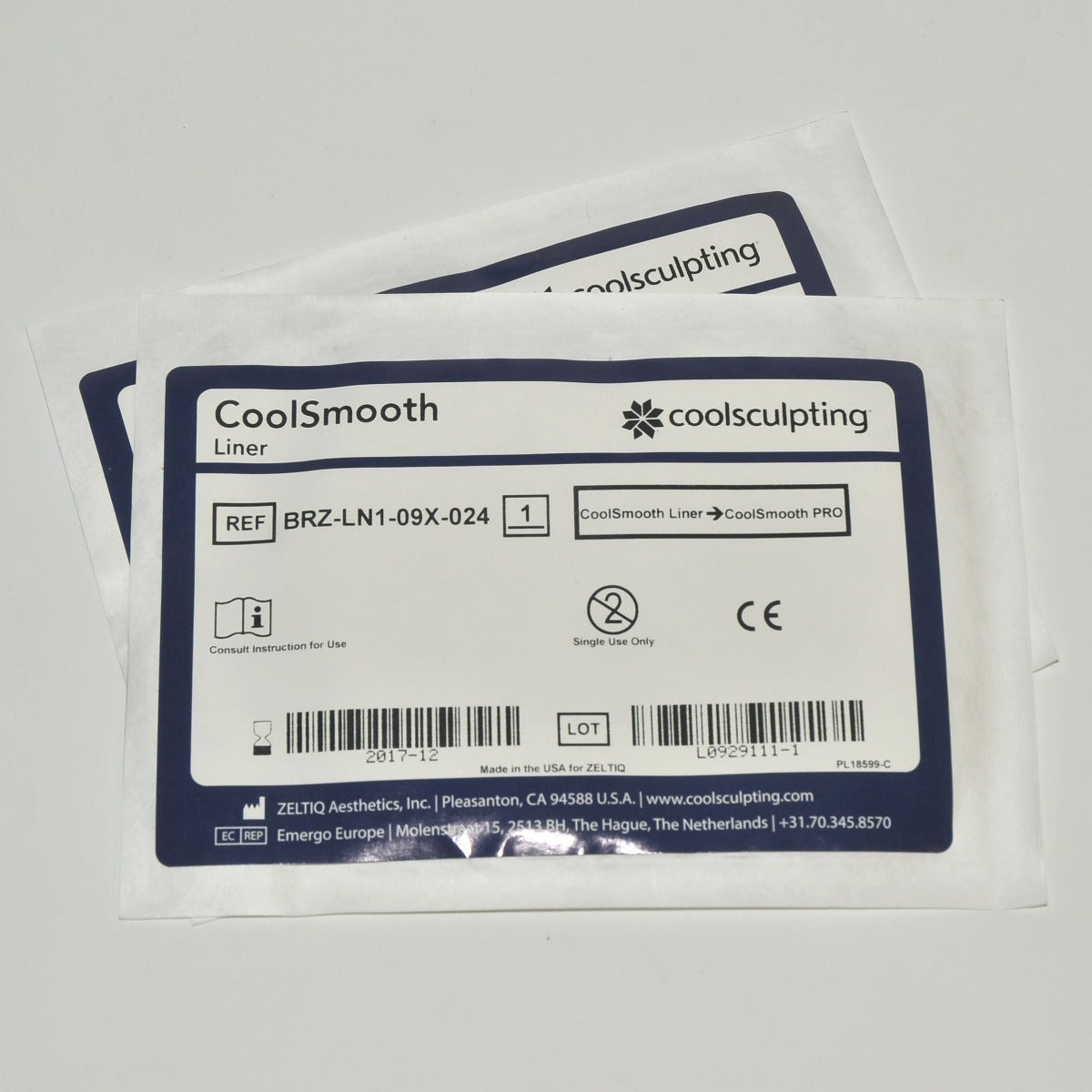Zeltiq CoolSculpting CoolSmooth PRO Liner BRZ-LN1-09X-024 Cool Smooth (x3 Pcs)