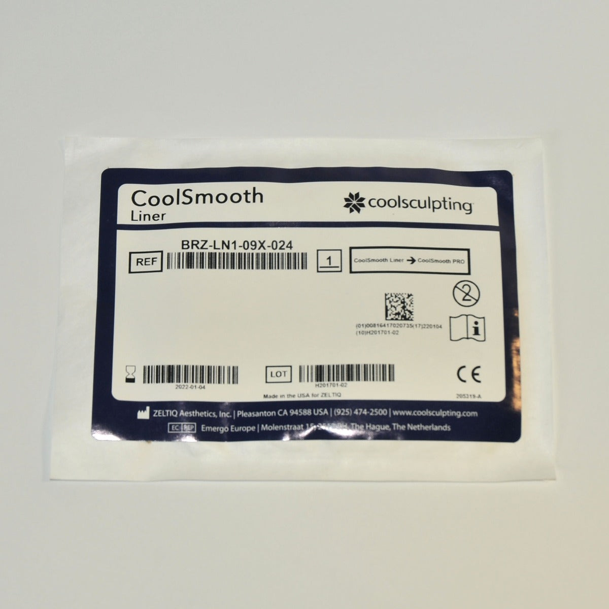 Zeltiq CoolSculpting CoolSmooth PRO Liner BRZ-LN1-09X-024 Cool Smooth 18Pcs 2022