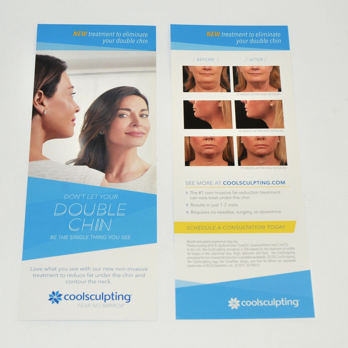 Zeltiq CoolSculpting "DOUBLE CHIN" Patient Booklet (x75) 202982-A Brochures