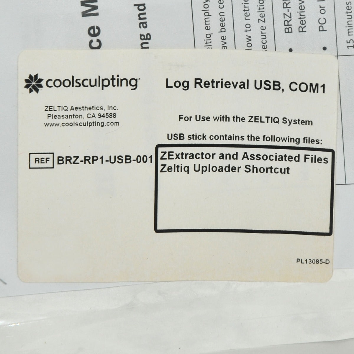 Zeltiq Coolsculpting Log Retrieval USB Stick ZExtractor Uploader BRZ-RP1-USB-001
