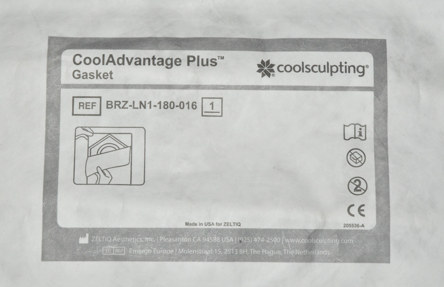 ZELTIQ CoolSculpting CoolAdvantage PLUS Gasket BRZ-LN1-180-016 (x9 Pcs)