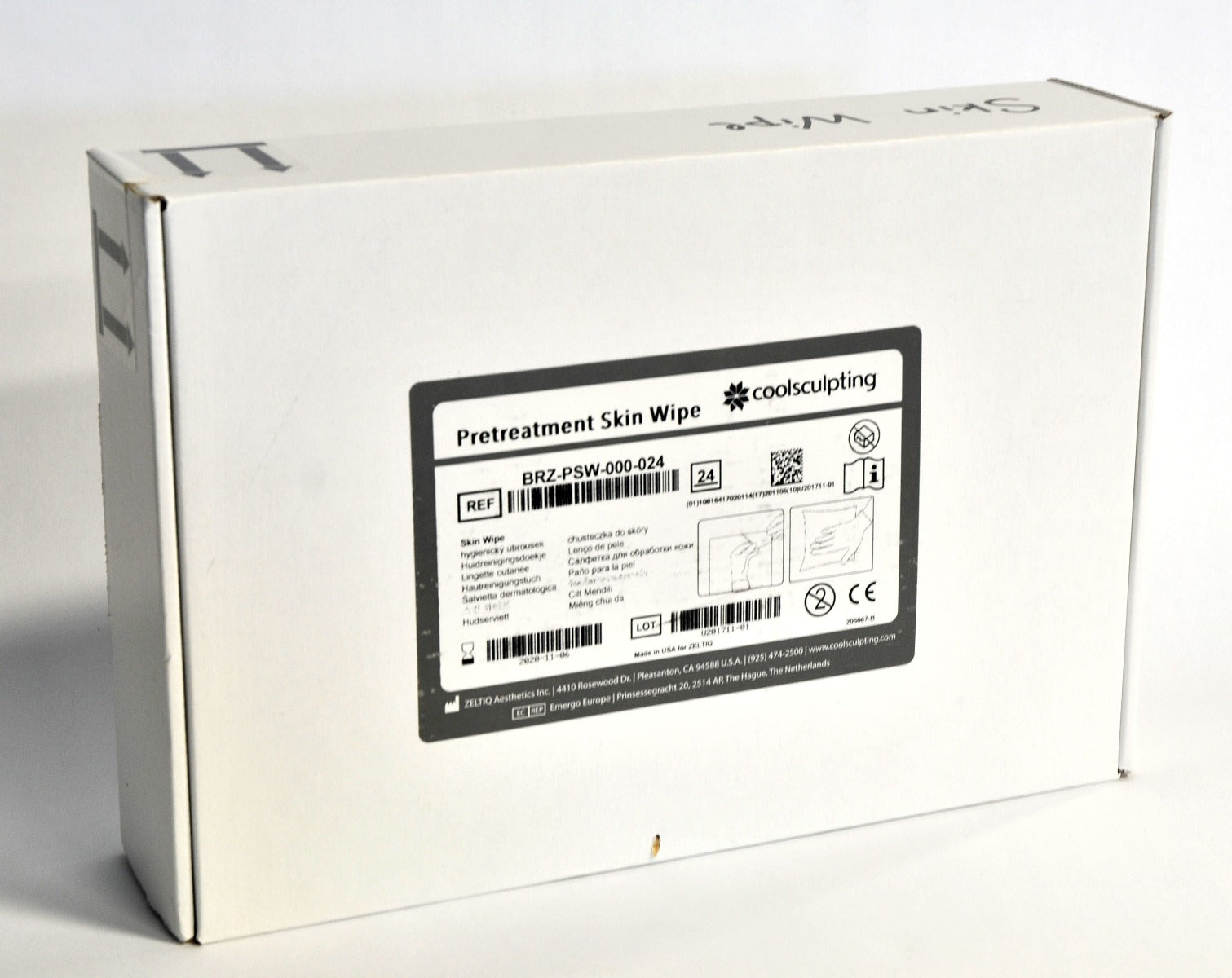 ZELTIQ Coolsculpting Pretreatment Skin Wipe BRZ-PSW-000-024 Exp 11/2020 *NEW*
