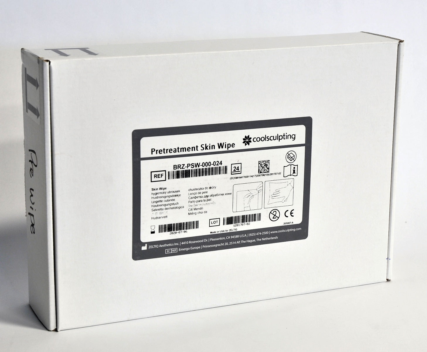 ZELTIQ Coolsculpting Pretreatment Skin Wipe BRZ-PSW-000-024 Exp 07/2020 *NEW*