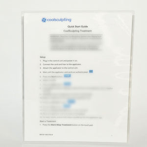 Zeltiq CoolSculpting Quick Start Treatment Guide CoolSculpt BRZ-001-QSG-ENG-B
