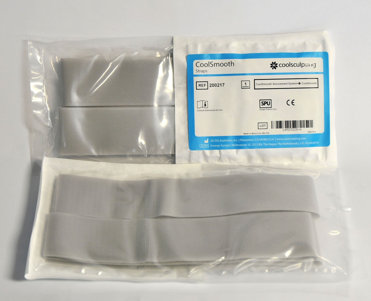 Zeltiq CoolSmooth CoolSculpting Securement BRZ-SS1-09X-012 Center Panel Straps