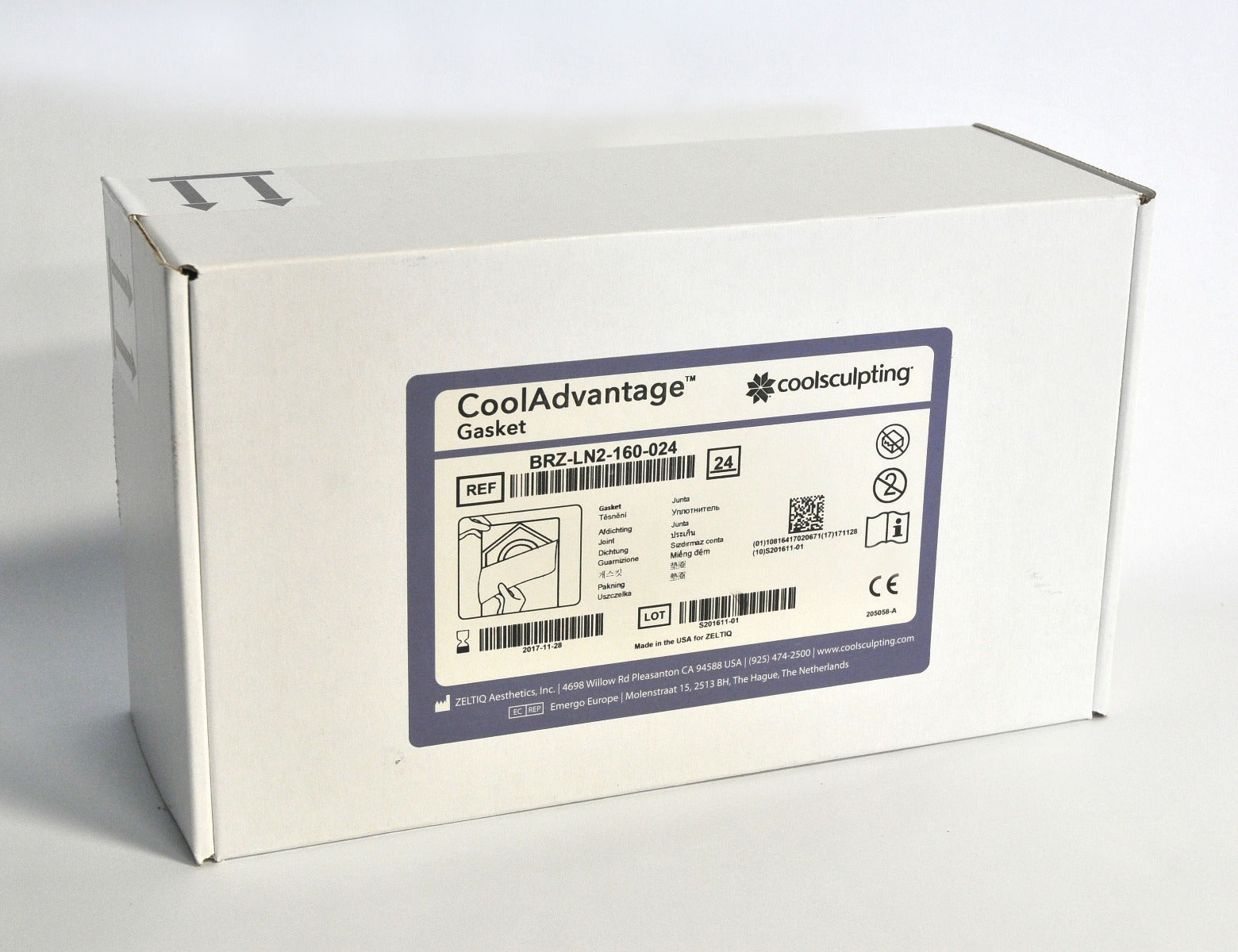 ZELTIQ CoolSculpting CoolAdvantage GASKET BRZ-LN2-160-024 (x24Pcs) Exp 11/2017