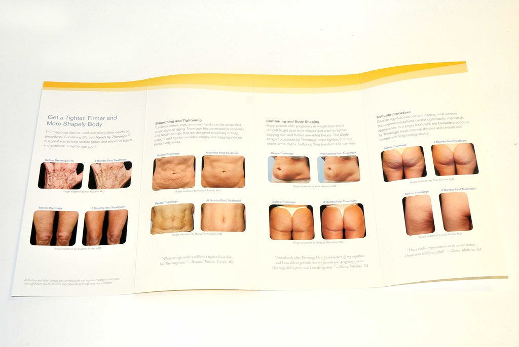Body by Thermage Office Marketing Patient Brochure Wrinkles Rhytids Eyelids x25